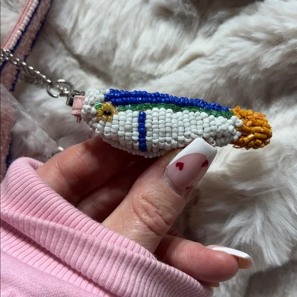 🐟🌸 Viral Pink Sardine Beaded Shoulder Bag NWT Beach Girlie Aesthetic 🌊💕 - Picture 4 of 11